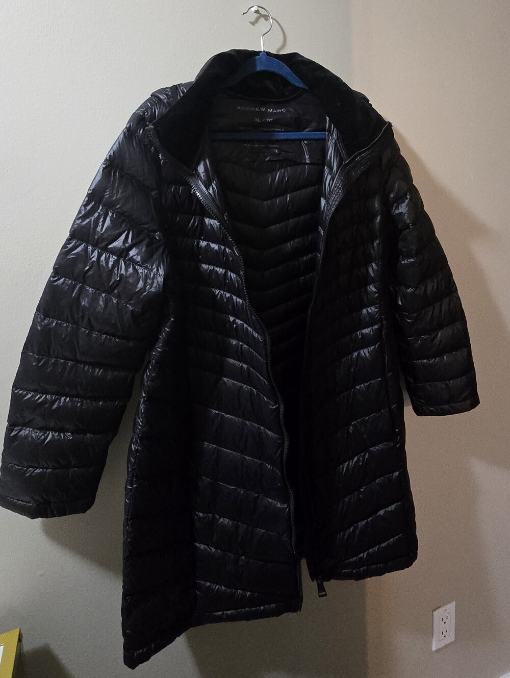 Andrew Marc Black Quilted Puffer Coat